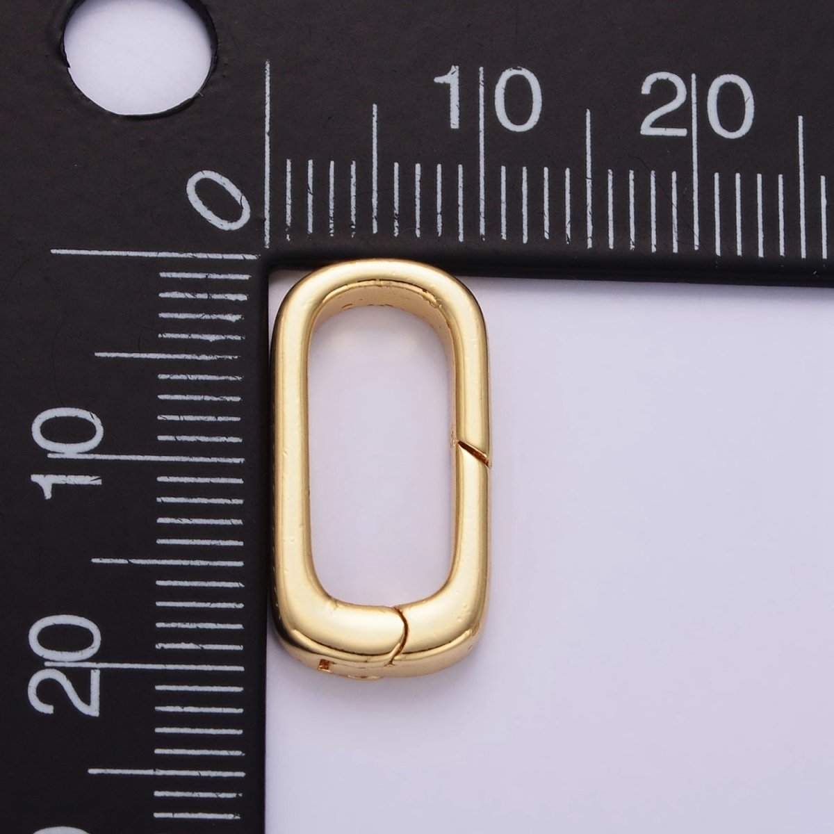 24K Gold Filled 20mm Rectangular Push Gate Findings in Gold &amp; Silver | Z800