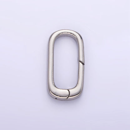 24K Gold Filled 20mm Rectangular Push Gate Findings in Gold &amp; Silver | Z800