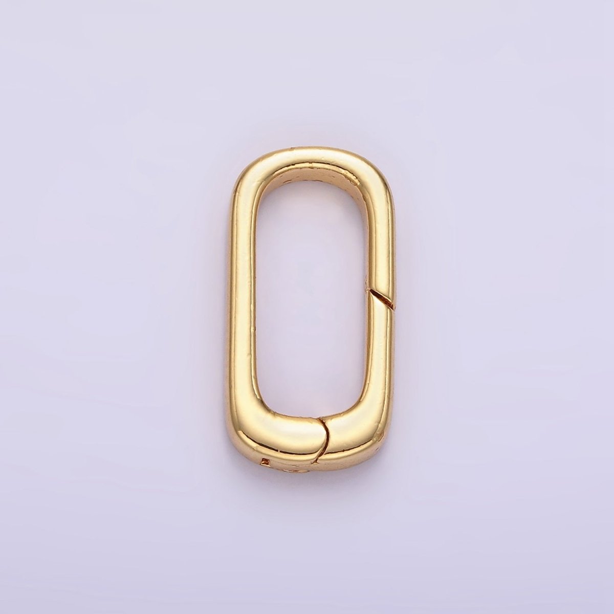 24K Gold Filled 20mm Rectangular Push Gate Findings in Gold &amp; Silver | Z800