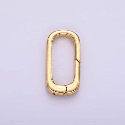 24K Gold Filled 20mm Rectangular Push Gate Findings in Gold &amp; Silver | Z800
