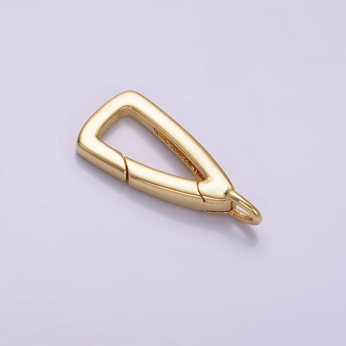 24K Gold Filled 20mm Triangle Push Gate Enhancer Findings in Gold &amp; Silver | Z805