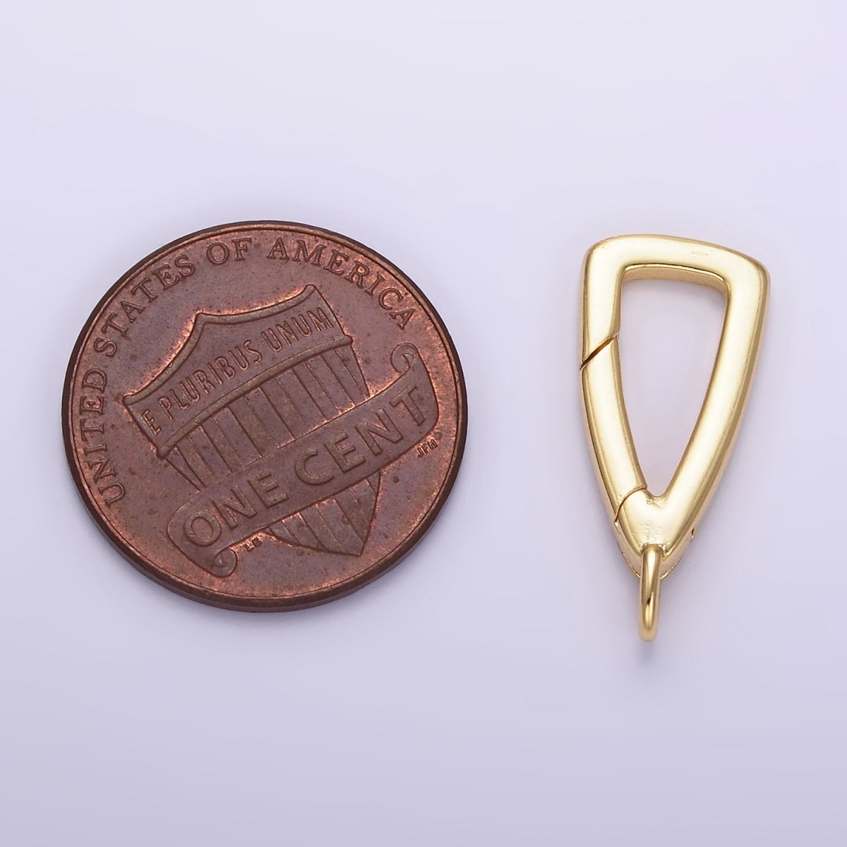 24K Gold Filled 20mm Triangle Push Gate Enhancer Findings in Gold &amp; Silver | Z805