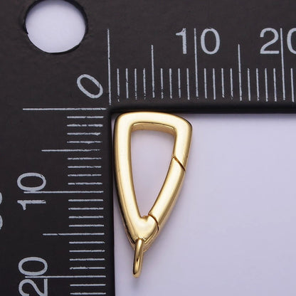 24K Gold Filled 20mm Triangle Push Gate Enhancer Findings in Gold &amp; Silver | Z805