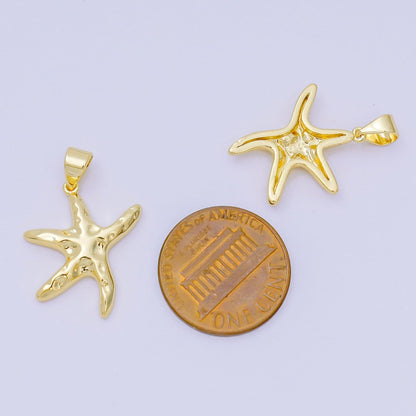 24K Gold Filled 21mm Jumping Sea Starfish Animal Charm | AA-1599