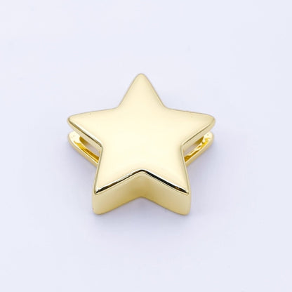 24K Gold Filled 22mm Celestial Star Minimalist Spacer Bead in Gold &amp; Silver | B860