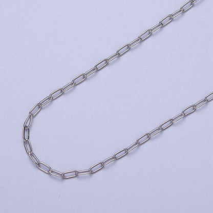 24K Gold Filled 2.2mm Paperclip Cable Gold, Silver Unfinished Chain | ROLL-968, ROLL-969
