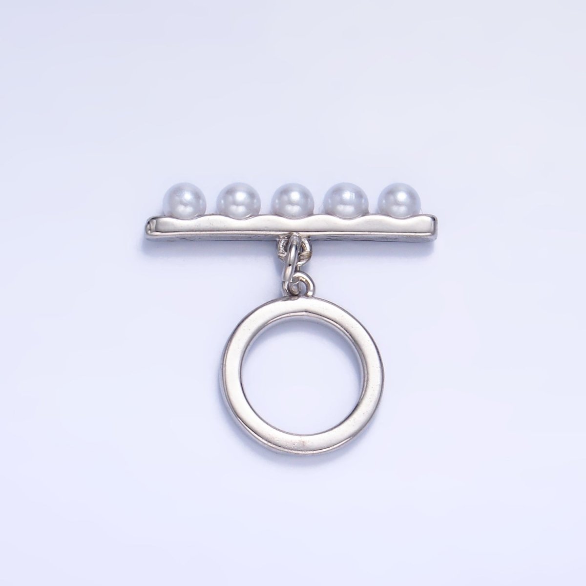 24K Gold Filled 22mm Shell Pearl Minimalist Toggle Clasps Closure Findings in Gold &amp; Silver | Z1038