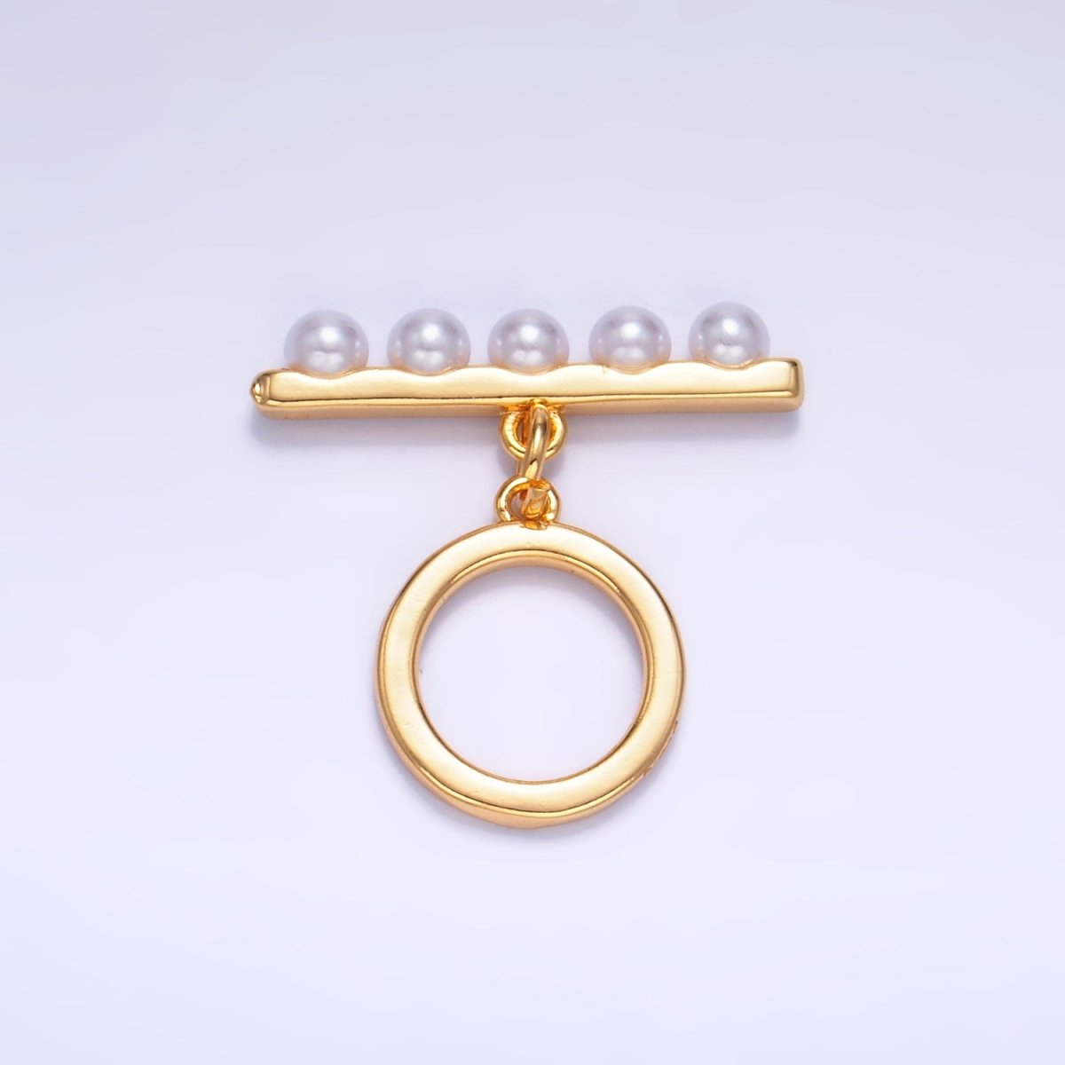 24K Gold Filled 22mm Shell Pearl Minimalist Toggle Clasps Closure Findings in Gold &amp; Silver | Z1038