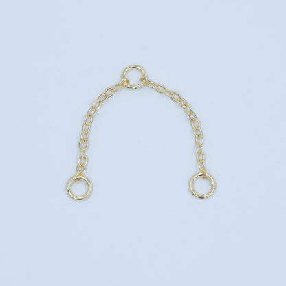 24K Gold Filled 2.3 Inch Triple Round Chain Extender | Z1118