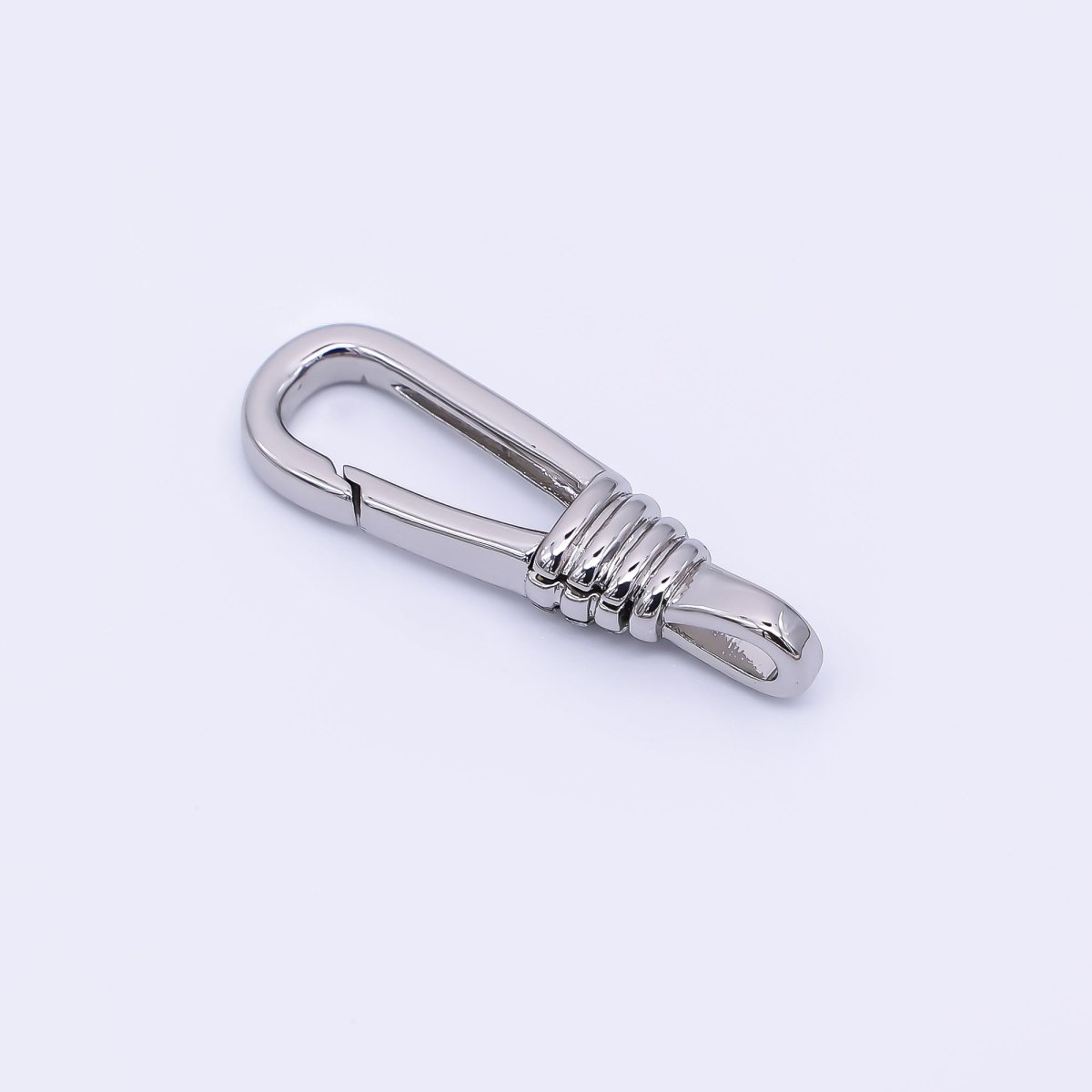 24K Gold Filled 23.5mm Triple Lined Push Gate Clasp Closure Finding in Gold &amp; Silver | Z-1314