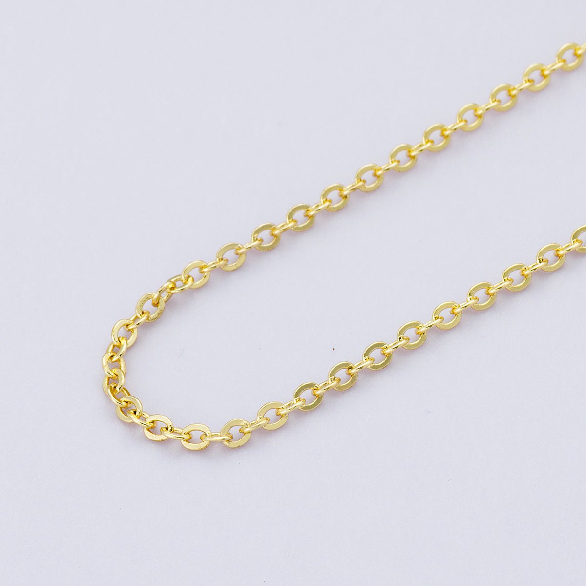 24K Gold Filled 2.3mm Minimalist Cable Unfinished Chain by Yard | Roll-01864