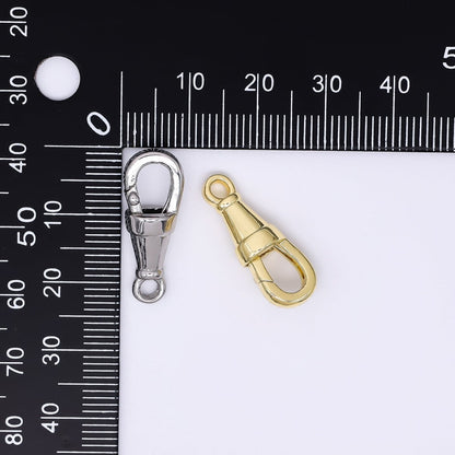 24K Gold Filled 23mm V-Cone Minimalist Push Gate Clasp Closure Finding in Gold &amp; Silver | Z-1315