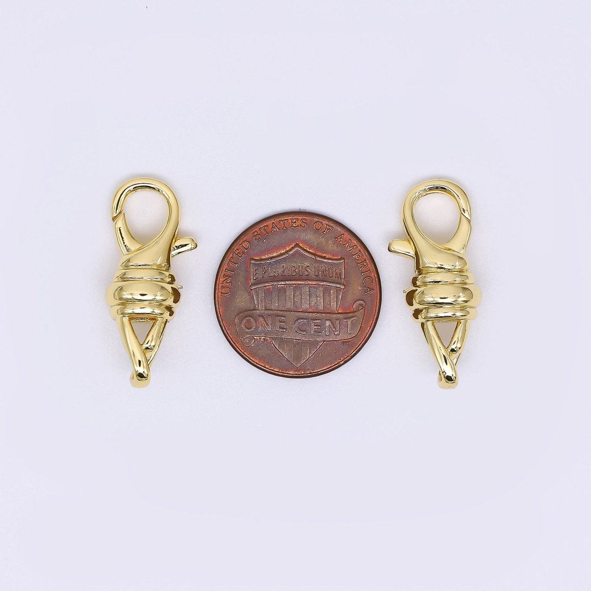 24K Gold Filled 24mm Twist Lobster Clasp Closure Finding | Z-1308