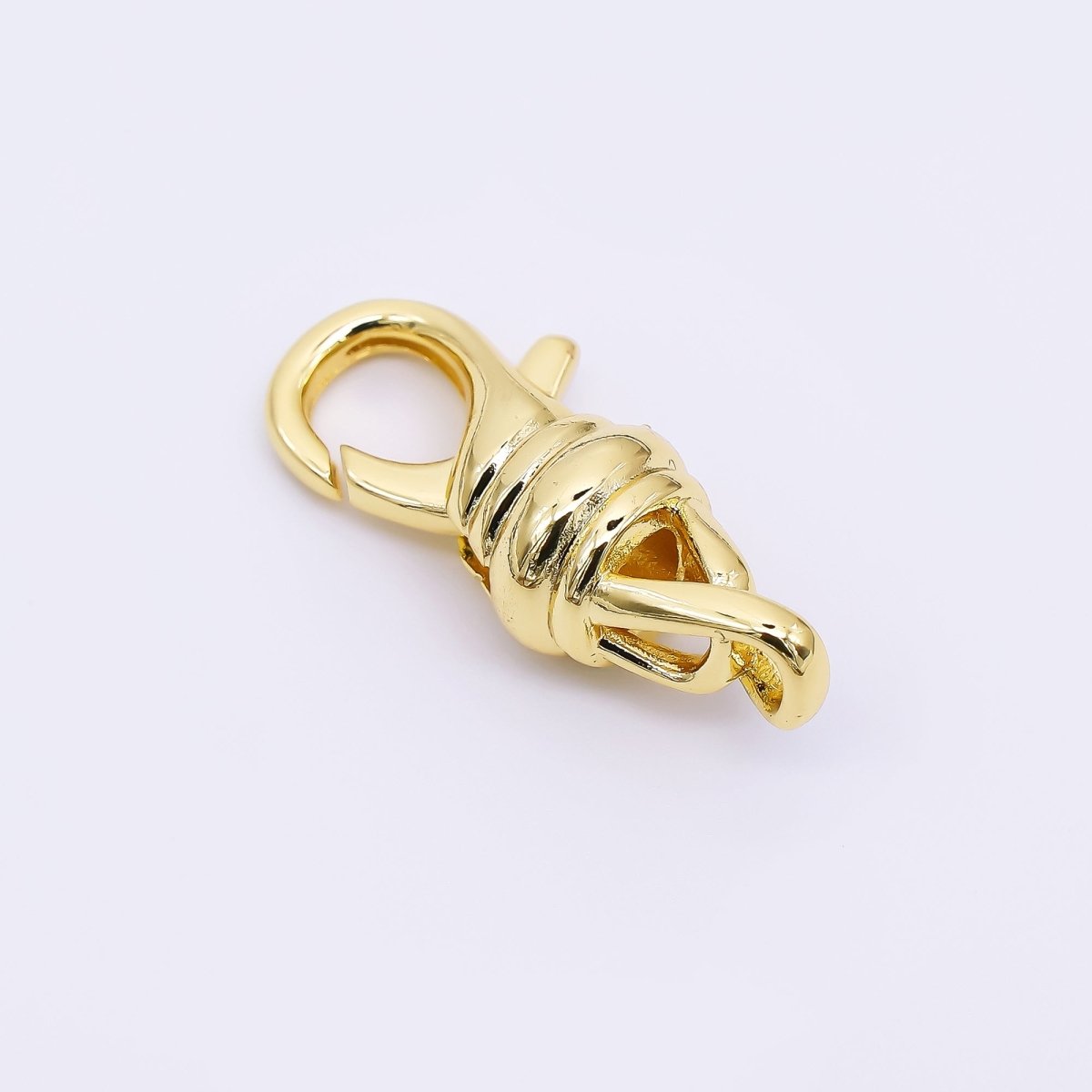 24K Gold Filled 24mm Twist Lobster Clasp Closure Finding | Z-1308