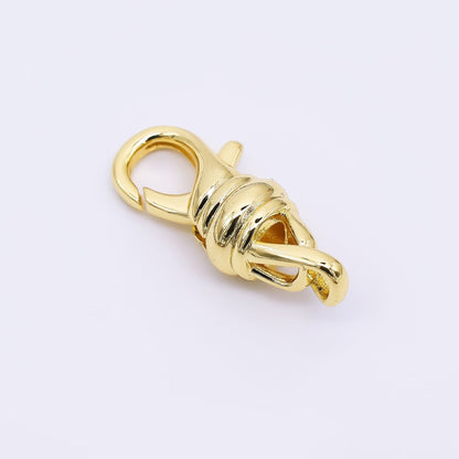 24K Gold Filled 24mm Twist Lobster Clasp Closure Finding | Z-1308
