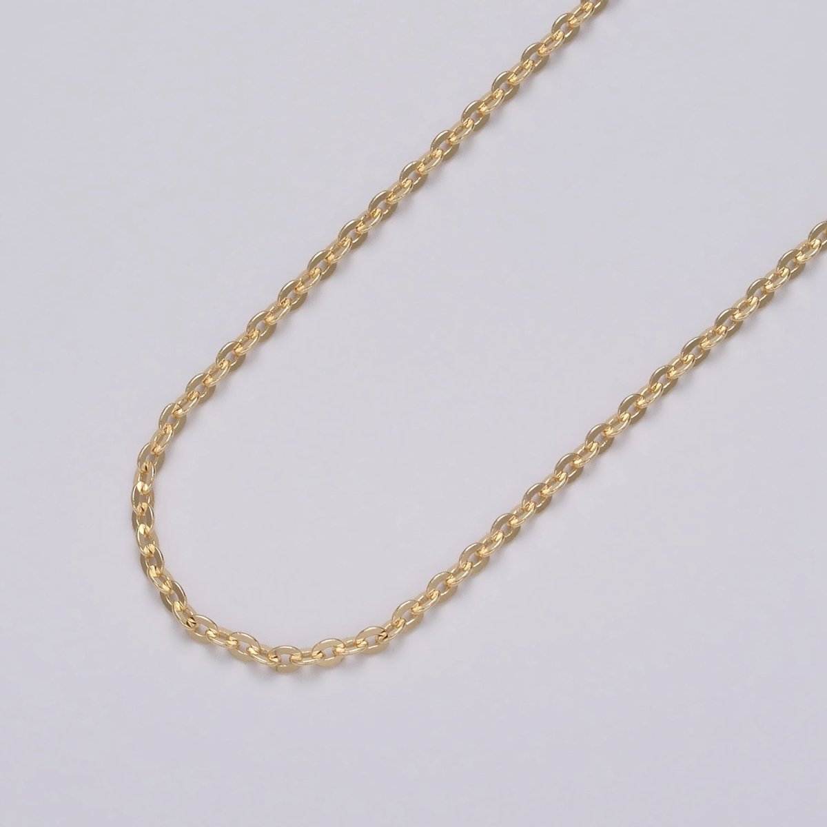 24K Gold Filled 2.5mm Dainty Cable Rolo Unfinished Chain by Yard in Gold &amp; Silver | ROLL-1065, ROLL-1096 Clearance Pricing