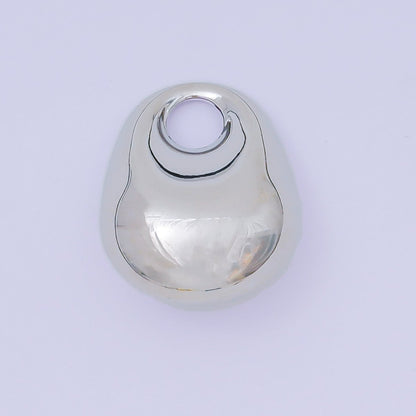 24K Gold Filled 25mm Geometric Molten Round Knot Charm in Gold &amp; Silver | AC-1585