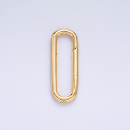24K Gold Filled 25mm Minimalist Oblong Pull Gate Findings | Z1045