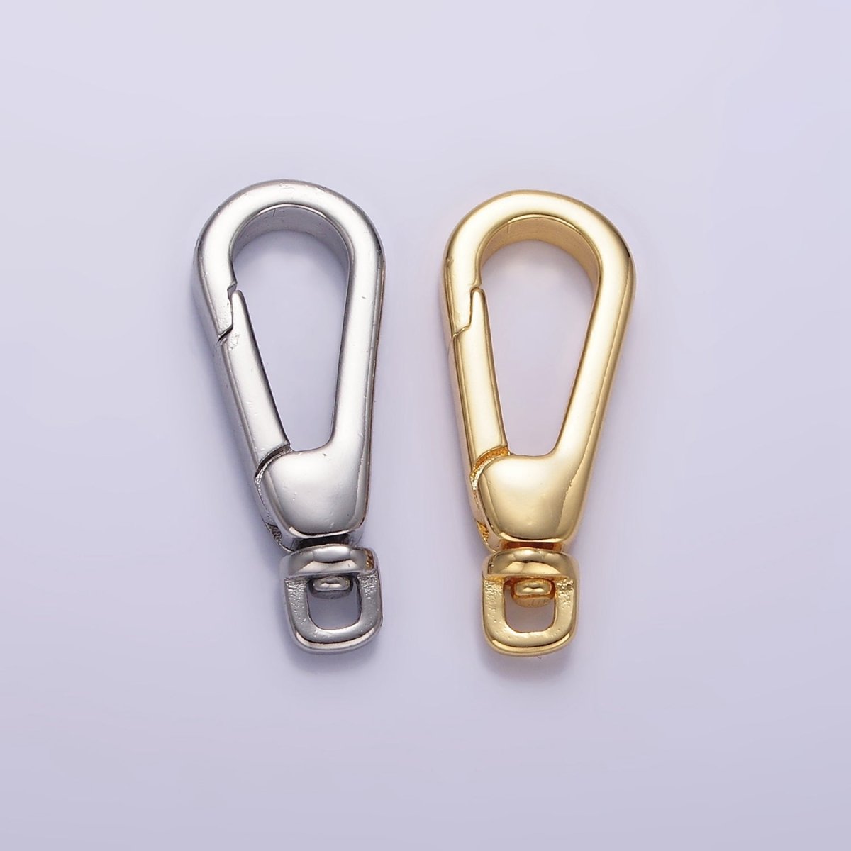 24K Gold Filled 25mm Push Lobster Clasps Spring Gate Swivel Hook Findings in Gold &amp; Silver | Z797