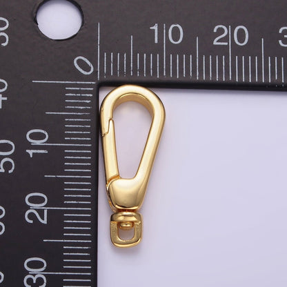 24K Gold Filled 25mm Push Lobster Clasps Spring Gate Swivel Hook Findings in Gold &amp; Silver | Z797