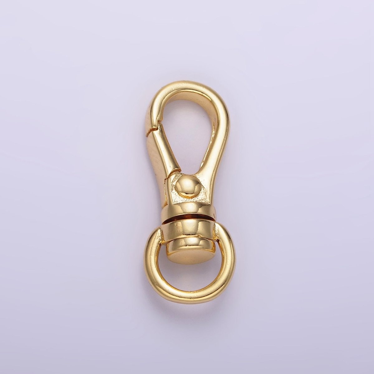 24K Gold Filled 25mm Push Spring Gate Swivel Hook Closure Findings in Gold &amp; Silver | Z799