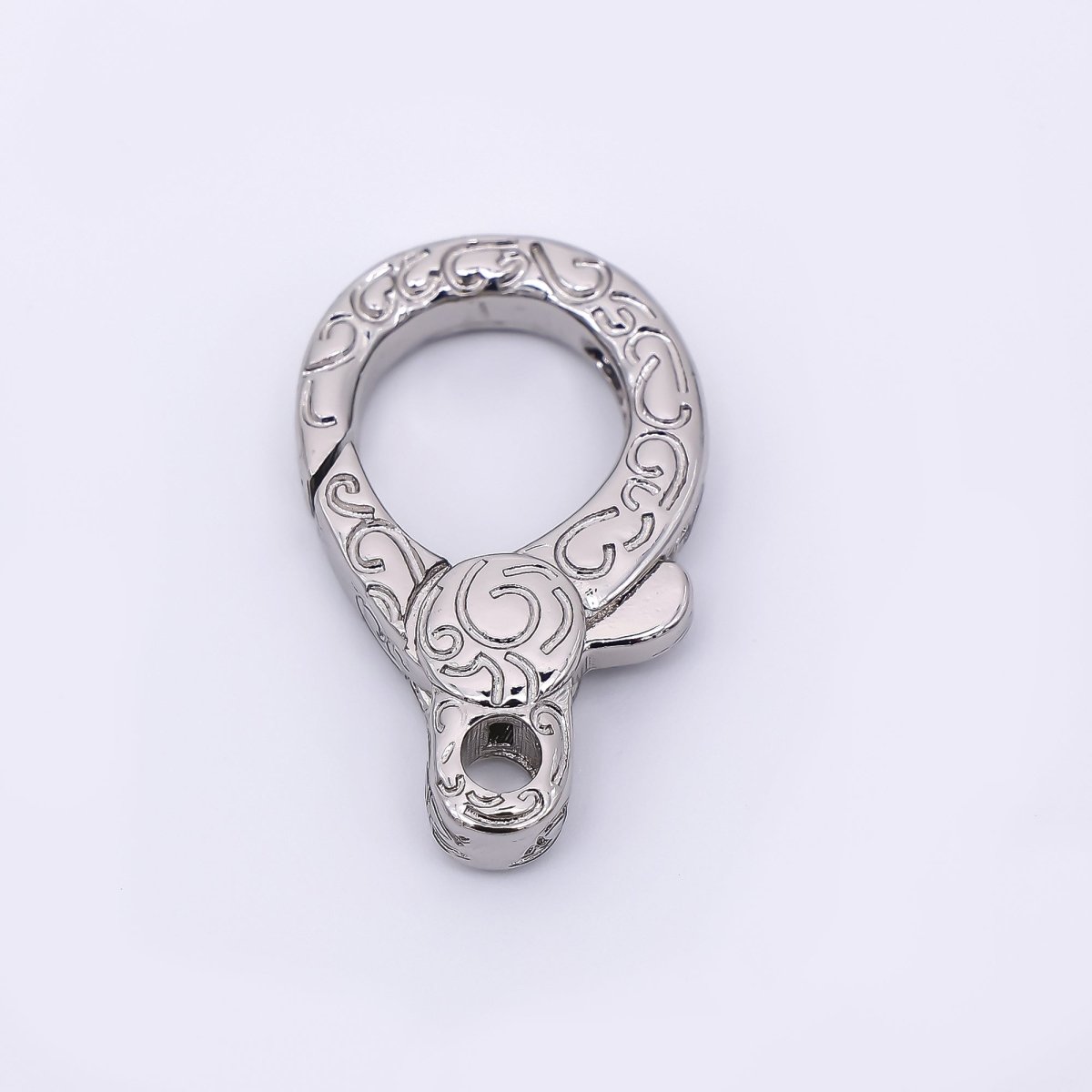 24K Gold Filled 25mm Textured Lobster Clasp Closure Findings in Gold &amp; Silvder | Z-1311