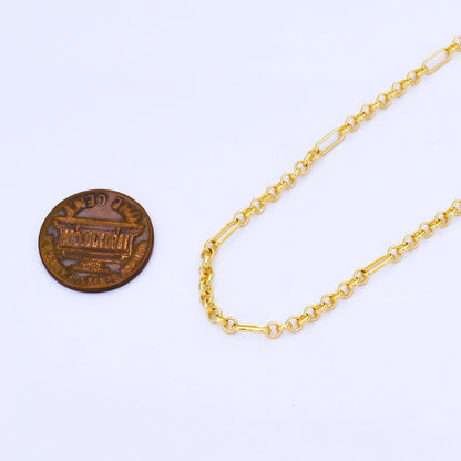 24K Gold Filled 2.6mm DaintyRolo Paperclip Unfinished Chain by Yard | Roll-1993