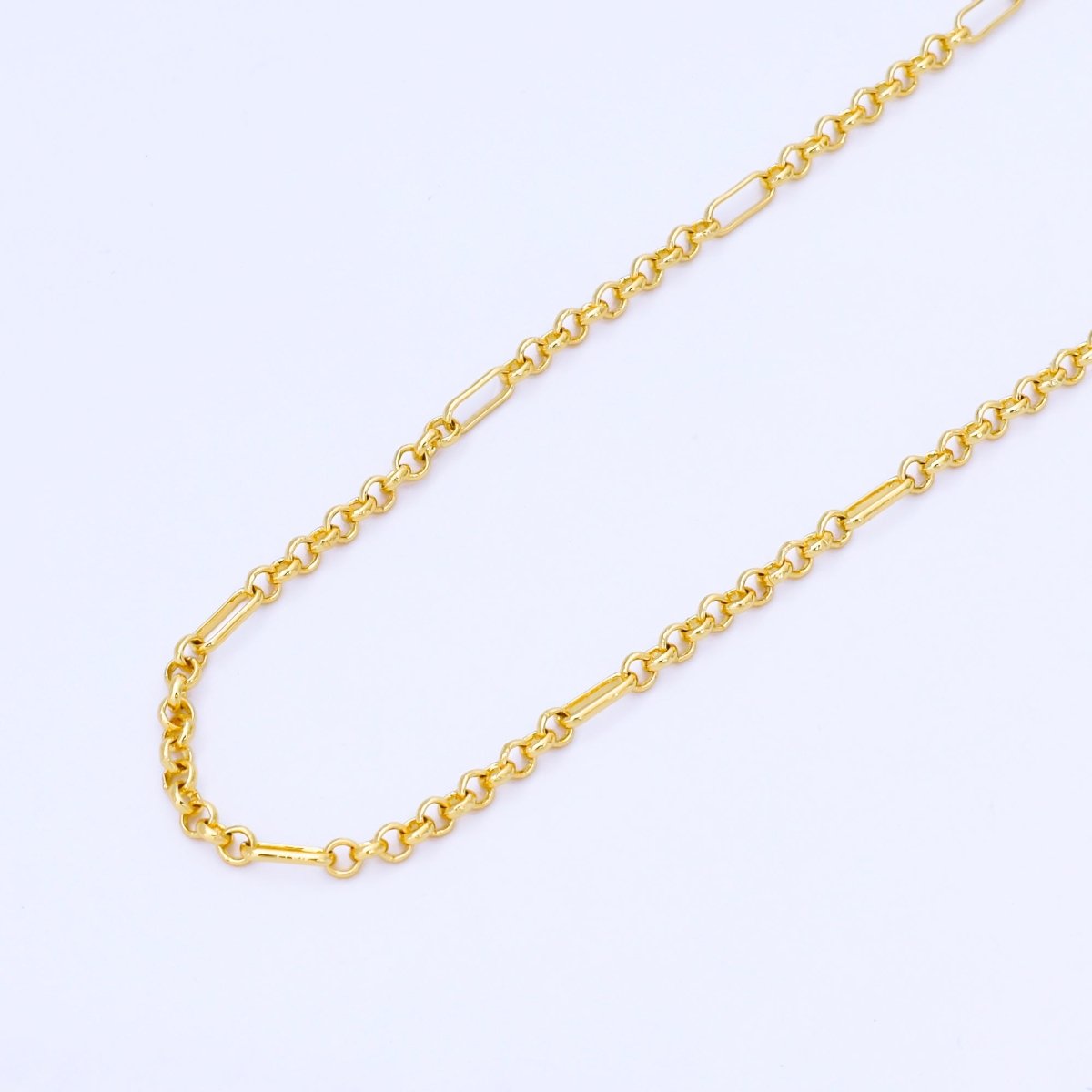 24K Gold Filled 2.6mm DaintyRolo Paperclip Unfinished Chain by Yard | Roll-1993