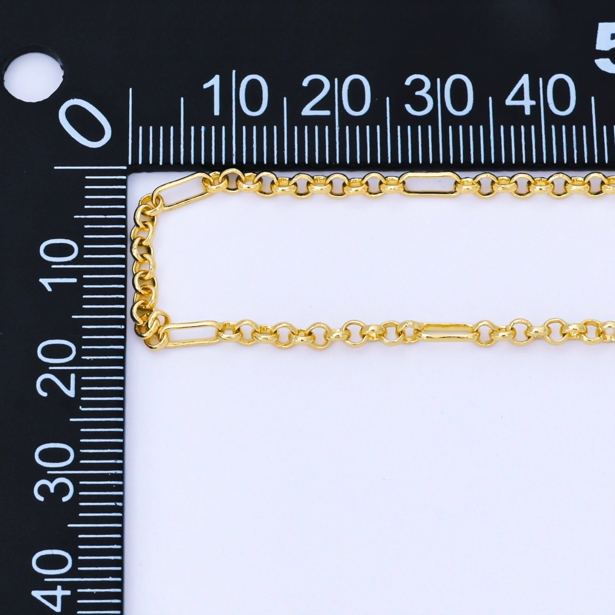 24K Gold Filled 2.6mm DaintyRolo Paperclip Unfinished Chain by Yard | Roll-1993