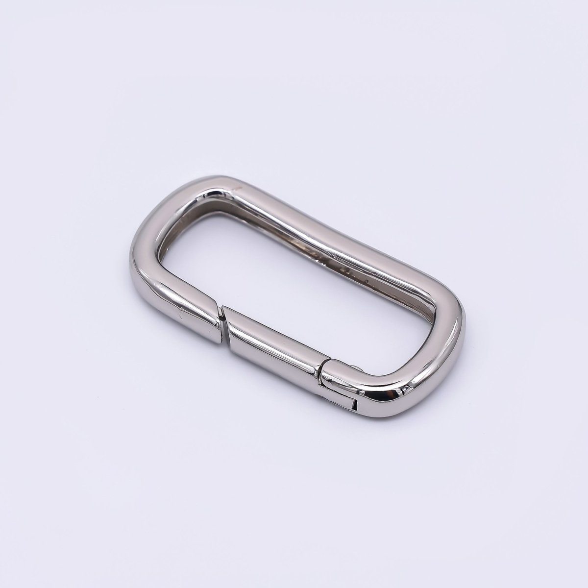 24K Gold Filled 28mm Simple Oval Round Push Gate Clasp Closure Finding in Gold &amp; Silver | Z-1313