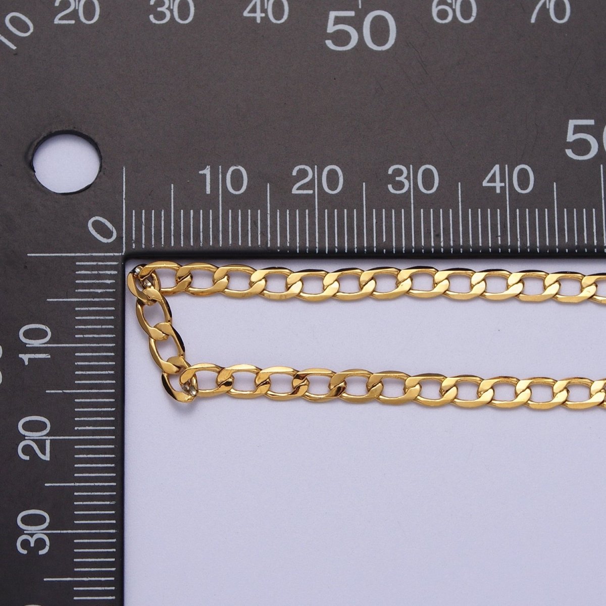 24K Gold Filled 2mm, 2.5mm, 3mm, 3.5mm, 4mm Flat Figaro Curb Chain in Gold &amp; Silver | ROLL-911 to ROLL-920 Clearance Pricing