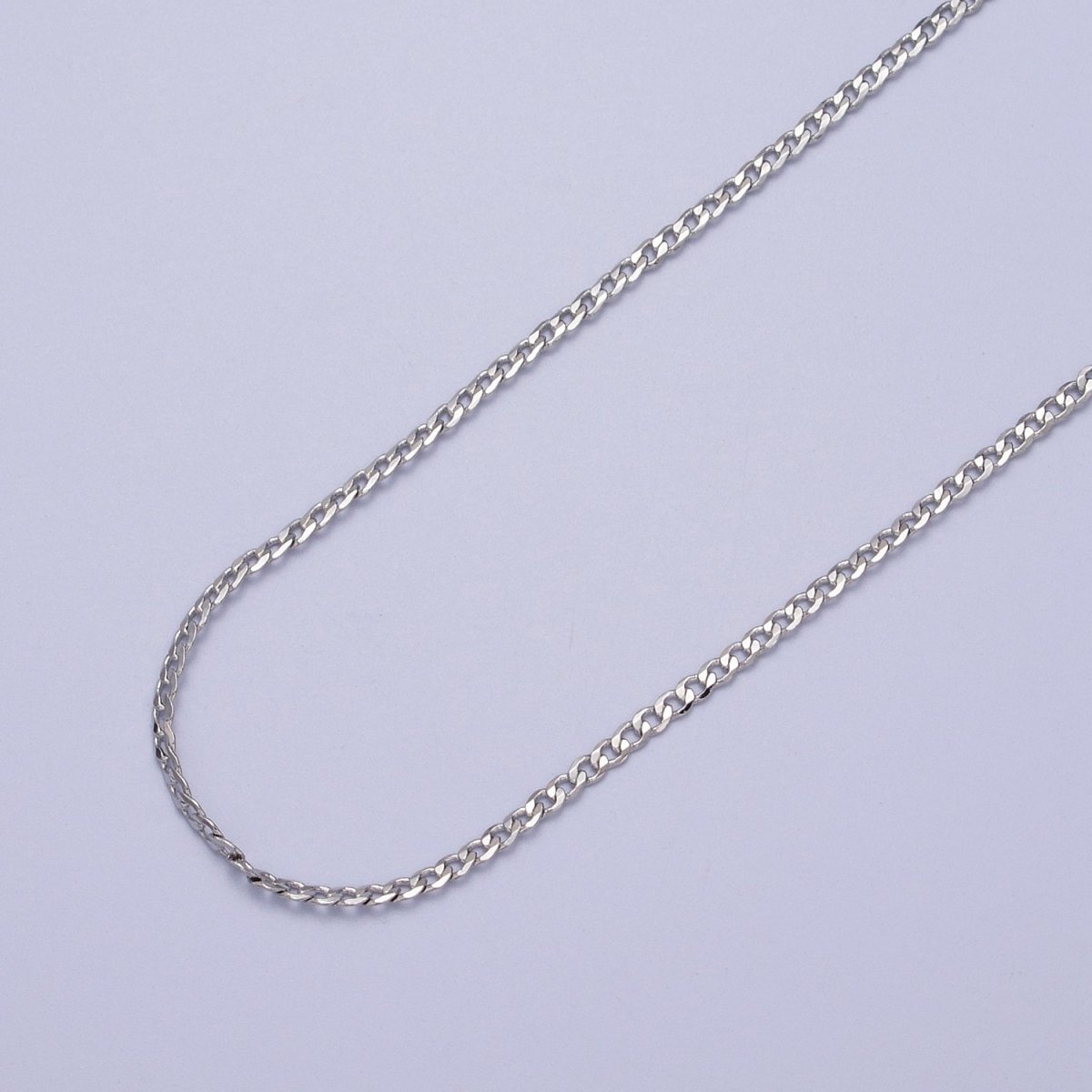24K Gold Filled 2mm, 2.5mm, 3mm, 3.5mm, 4mm Flat Figaro Curb Chain in Gold &amp; Silver | ROLL-911 to ROLL-920 Clearance Pricing