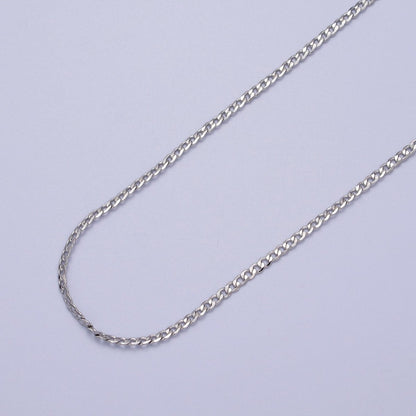 24K Gold Filled 2mm, 2.5mm, 3mm, 3.5mm, 4mm Flat Figaro Curb Chain in Gold &amp; Silver | ROLL-911 to ROLL-920 Clearance Pricing