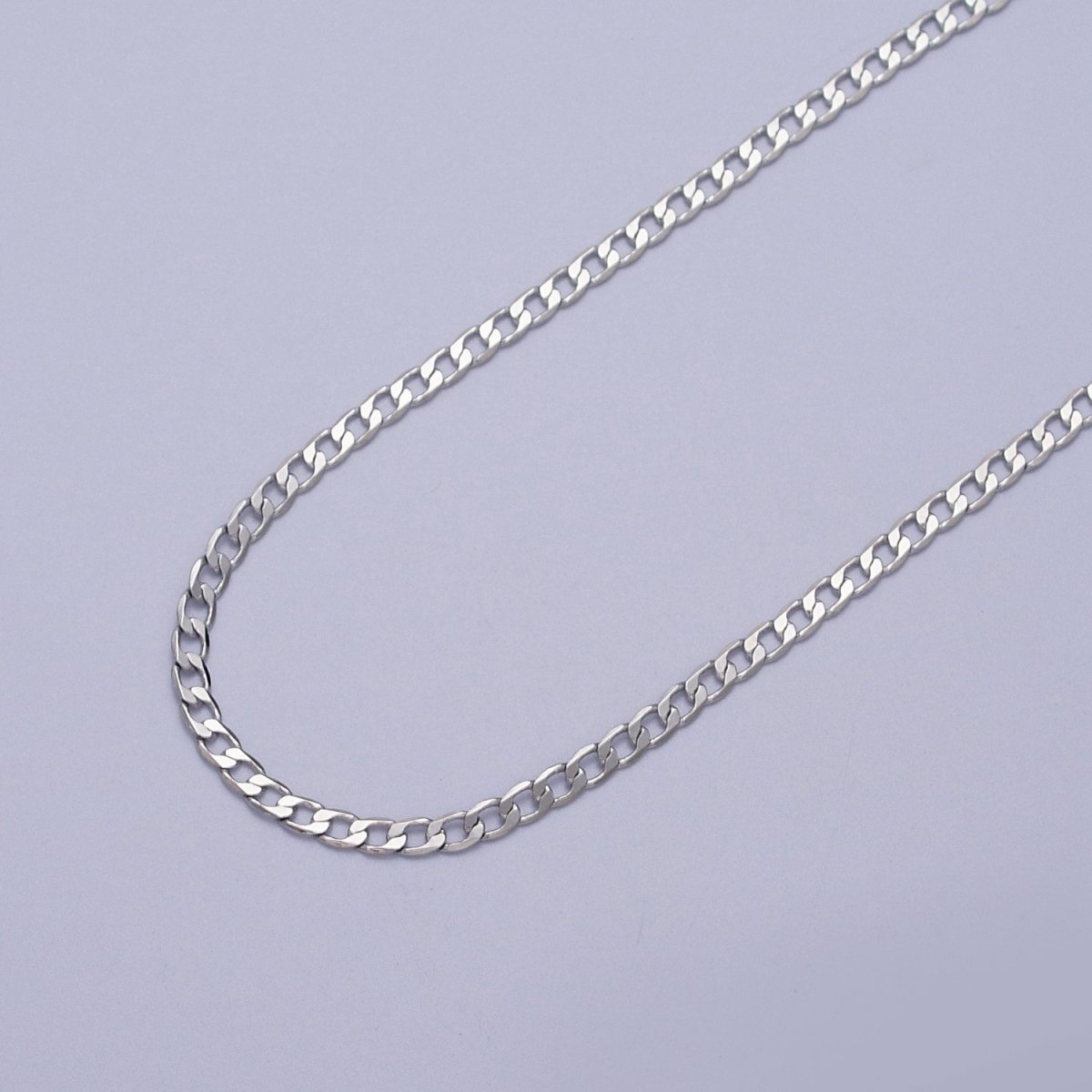 24K Gold Filled 2mm, 2.5mm, 3mm, 3.5mm, 4mm Flat Figaro Curb Chain in Gold &amp; Silver | ROLL-911 to ROLL-920 Clearance Pricing