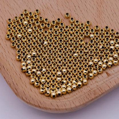 24K Gold Filled 2mm 2.5mm 3mm 4mm Crimp Cover Beads Supply Pack  L-615~L-618