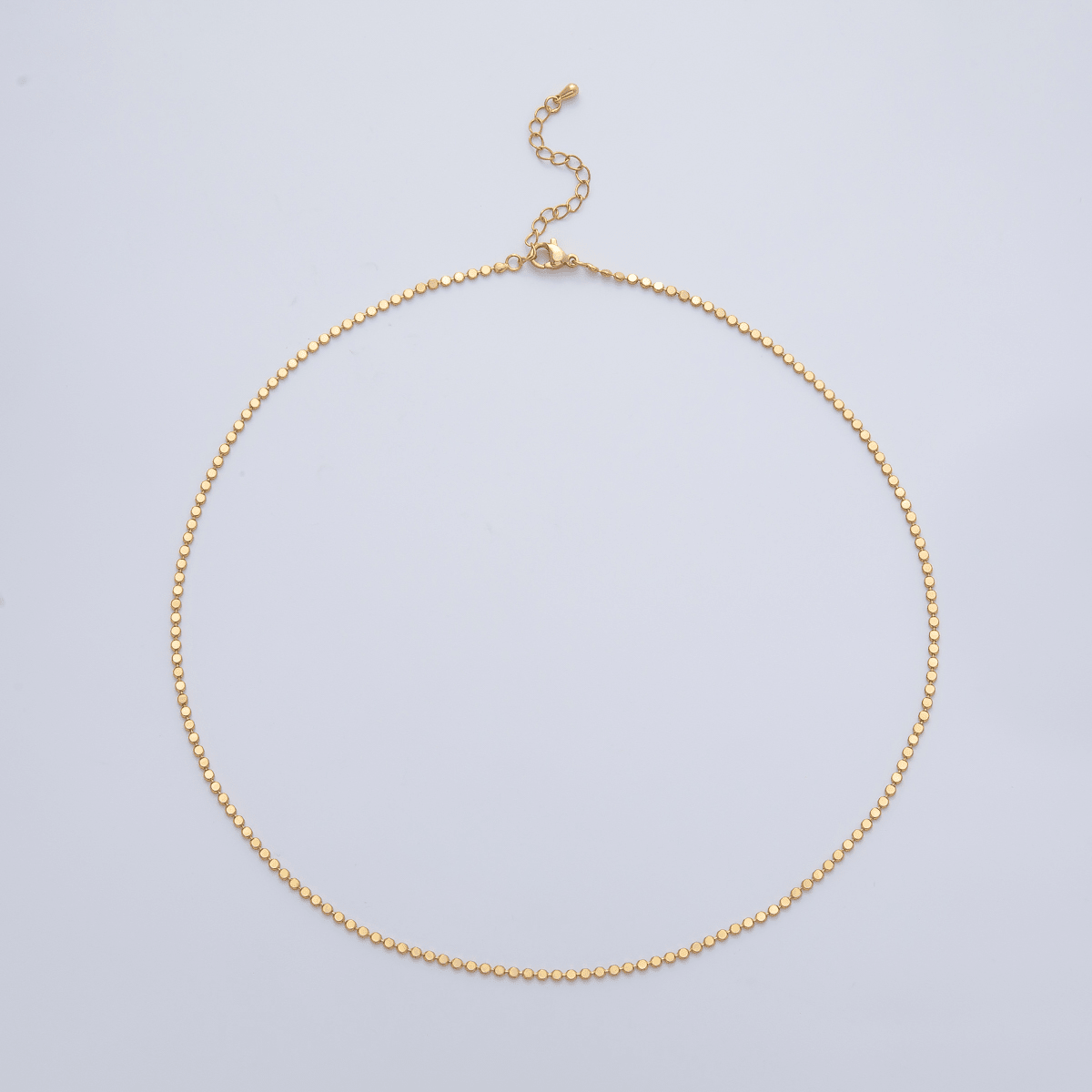 18K Gold Filled 2mm Bead Chain 6, 7, 8 Inches Bracelet Anklet w. Extender