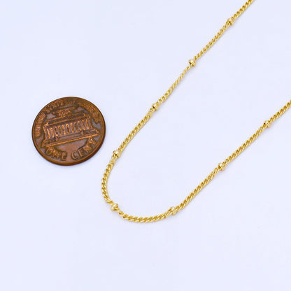 24K Gold Filled 2mm Dainty Satellite Unfinished Chain by Yard | Roll-1738