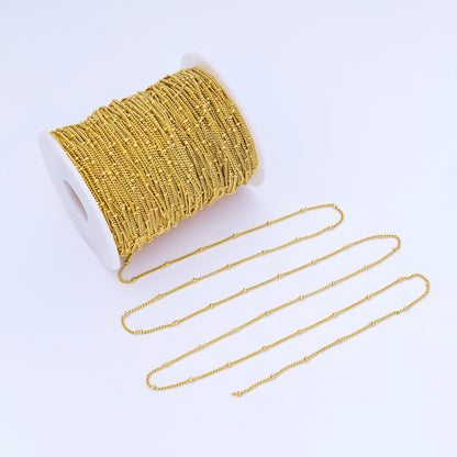 24K Gold Filled 2mm Dainty Satellite Unfinished Chain by Yard | Roll-1738