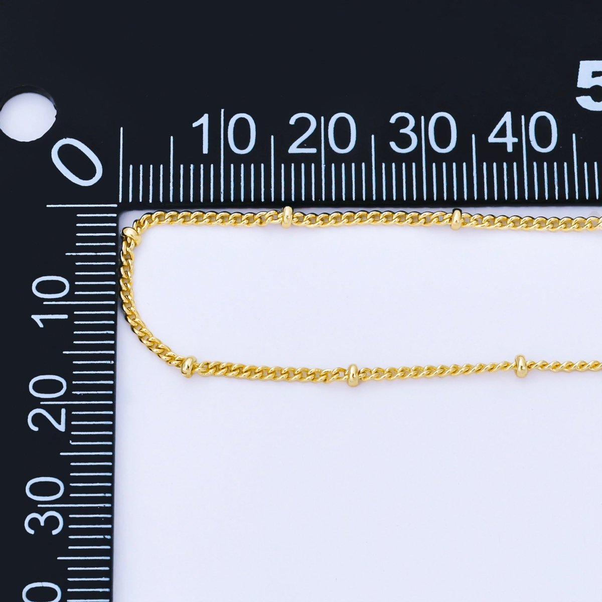 24K Gold Filled 2mm Dainty Satellite Unfinished Chain by Yard | Roll-1738
