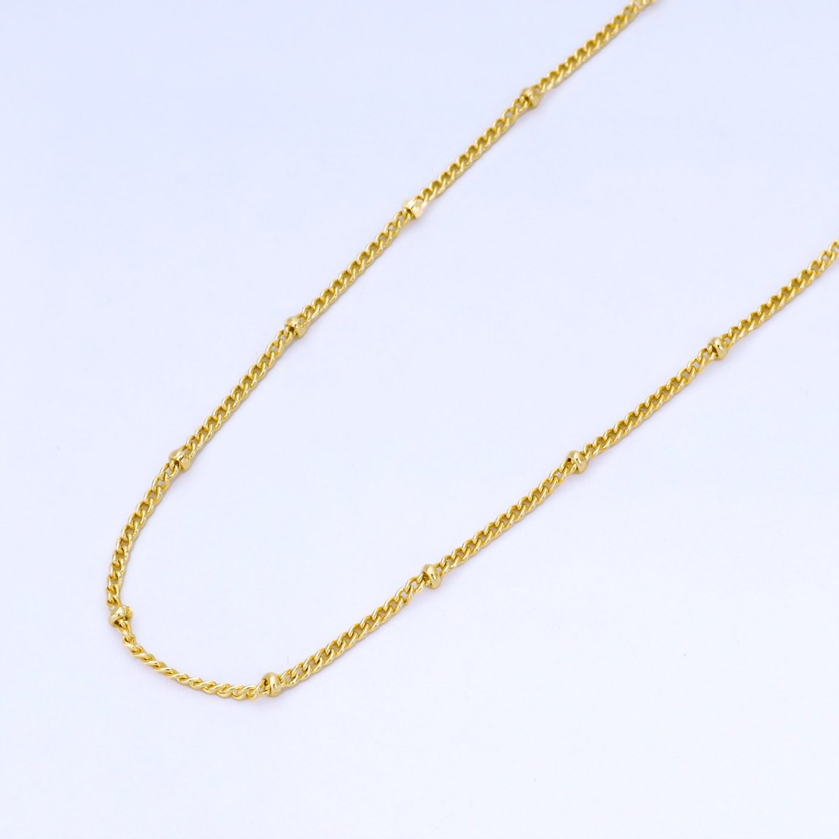 24K Gold Filled 2mm Dainty Satellite Unfinished Chain by Yard | Roll-1738