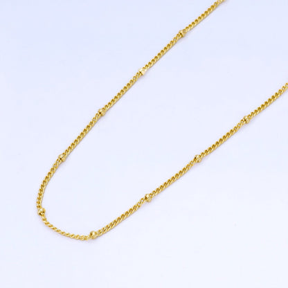 24K Gold Filled 2mm Dainty Satellite Unfinished Chain by Yard | Roll-1738