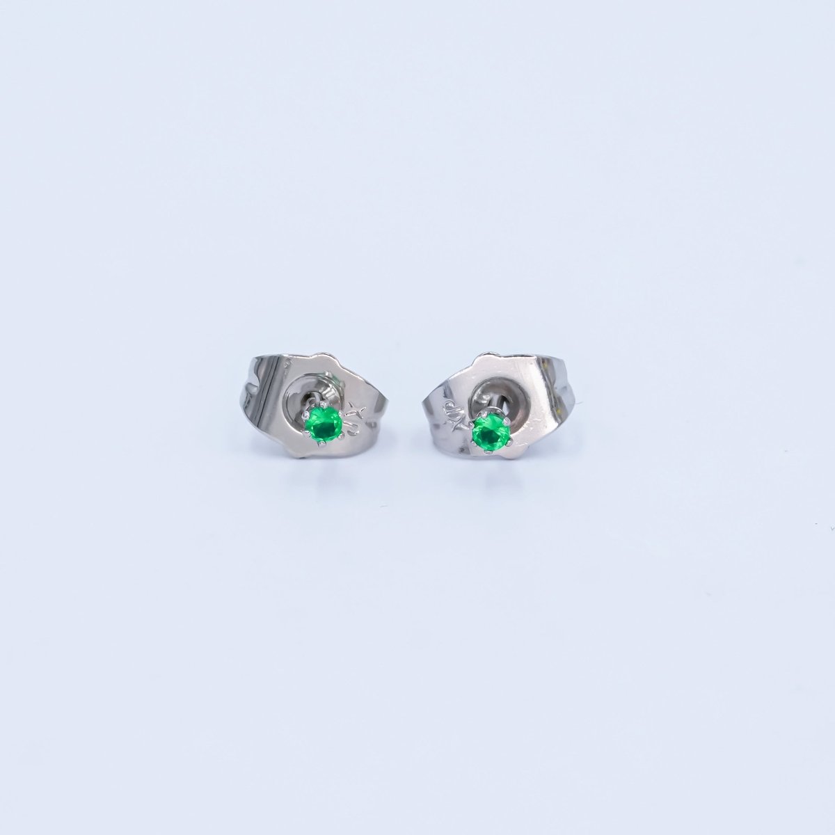 24K Gold Filled 2mm Round CZ Mini Stud Earrings in Gold &amp; Silver | AB992 - AB1000