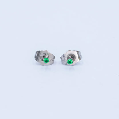 24K Gold Filled 2mm Round CZ Mini Stud Earrings in Gold &amp; Silver | AB992 - AB1000