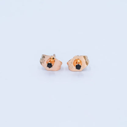 24K Gold Filled 2mm Round CZ Mini Stud Earrings in Gold &amp; Silver | AB992 - AB1000