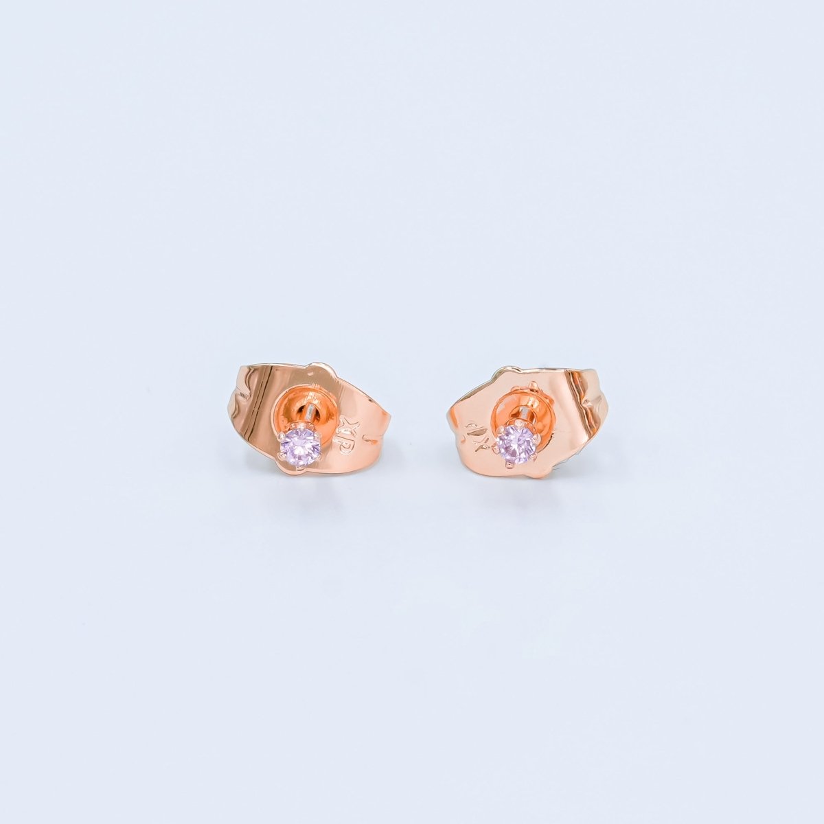 24K Gold Filled 2mm Round CZ Mini Stud Earrings in Gold &amp; Silver | AB992 - AB1000