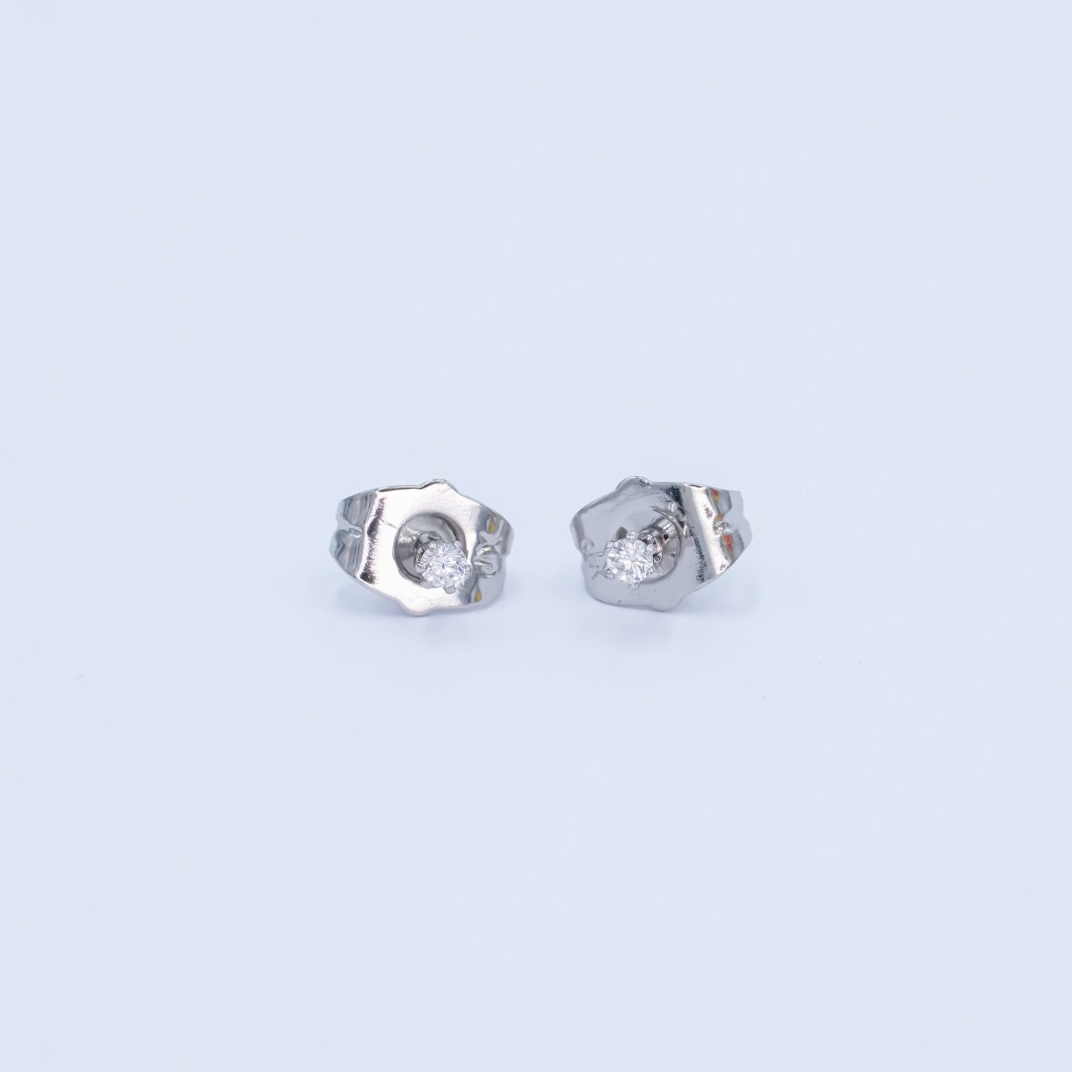 24K Gold Filled 2mm Round CZ Mini Stud Earrings in Gold &amp; Silver | AB992 - AB1000