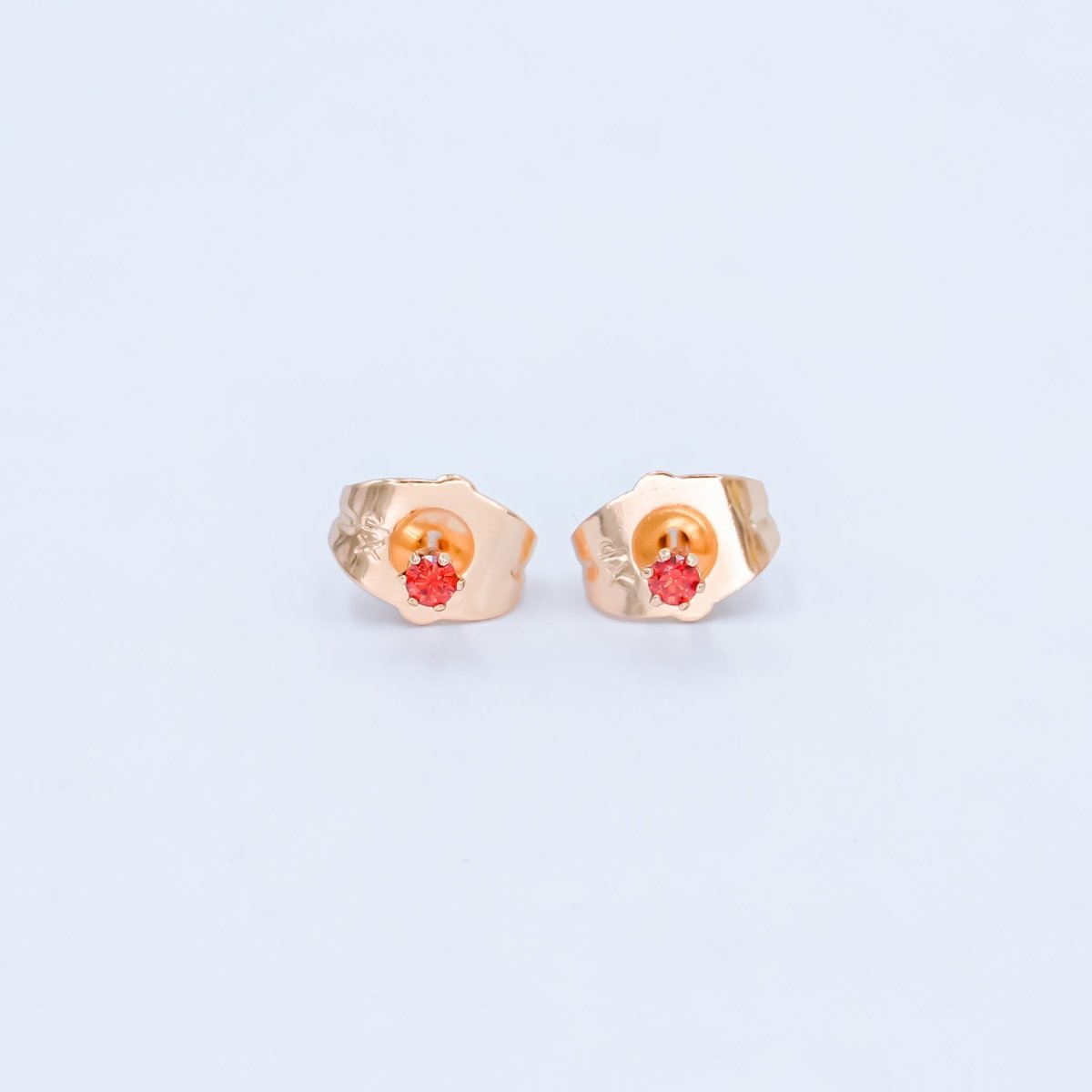 24K Gold Filled 2mm Round CZ Mini Stud Earrings in Gold &amp; Silver | AB992 - AB1000