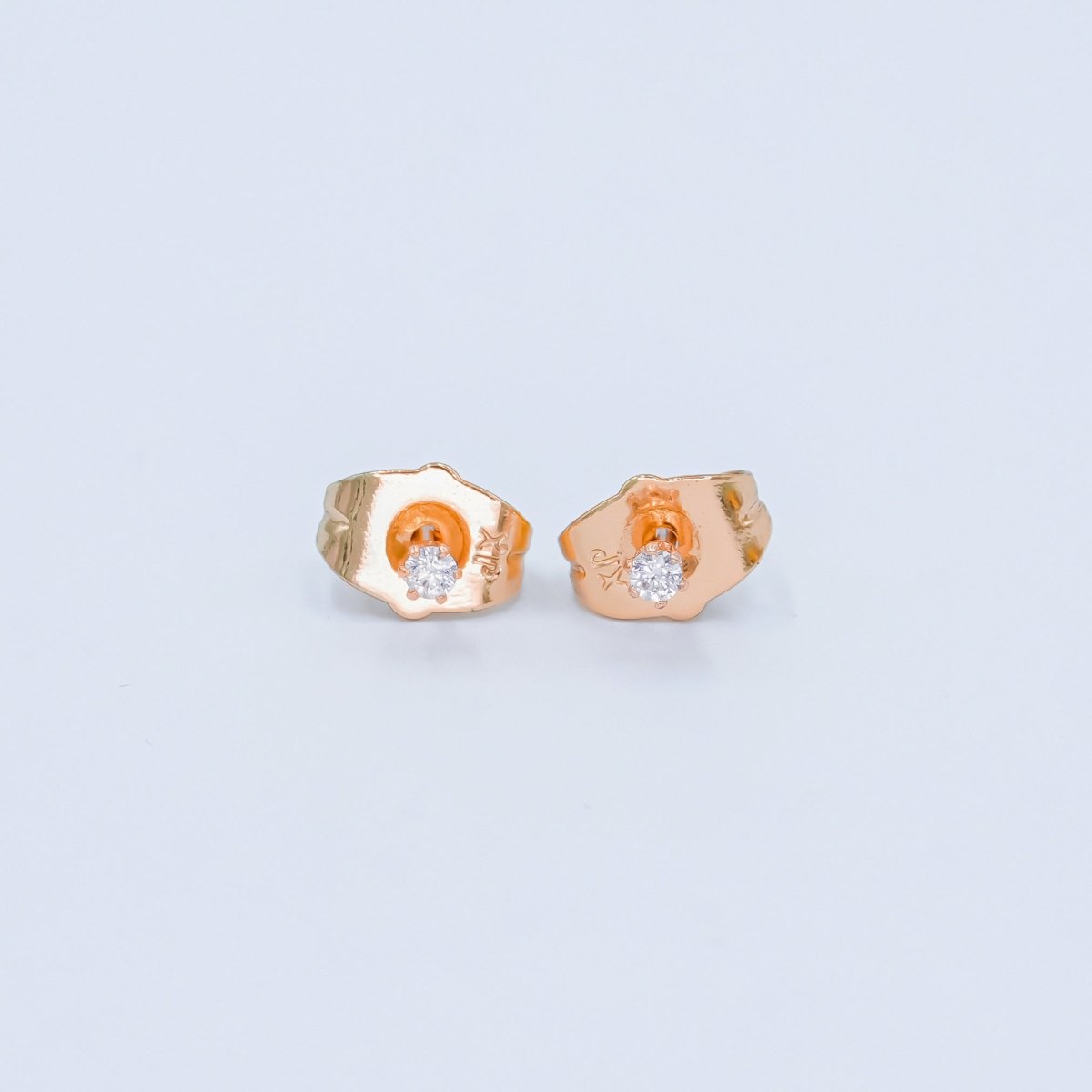 24K Gold Filled 2mm Round CZ Mini Stud Earrings in Gold &amp; Silver | AB992 - AB1000