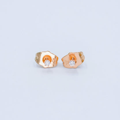 24K Gold Filled 2mm Round CZ Mini Stud Earrings in Gold &amp; Silver | AB992 - AB1000