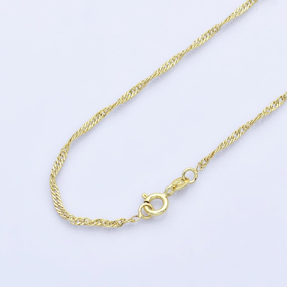 24K Gold Filled 2mm Singapore Chain 18 Inch Necklace | WA-3154